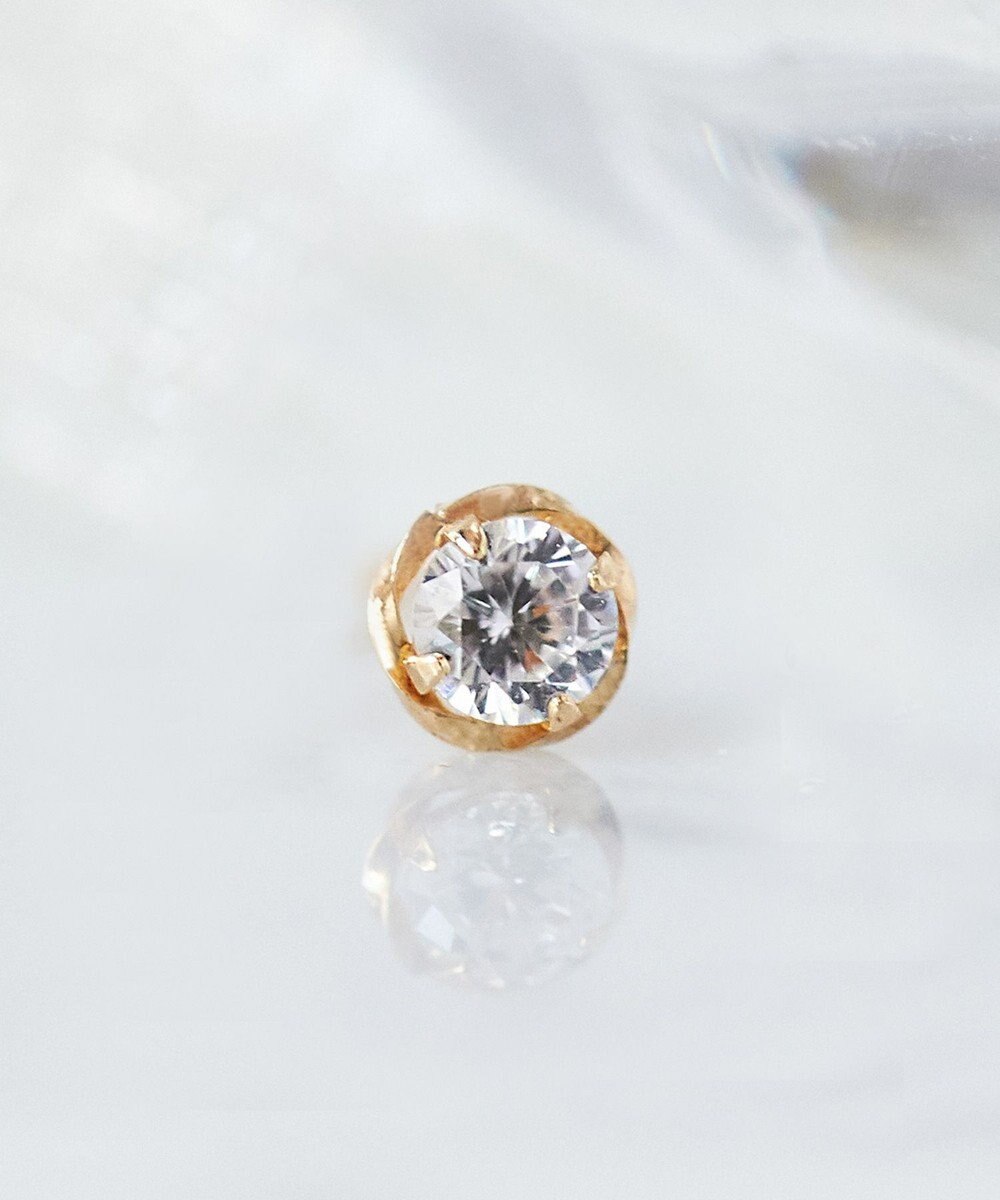 Phoebe 【K10】ローズバットピアス(片耳)/BOXつき　ゴールド 