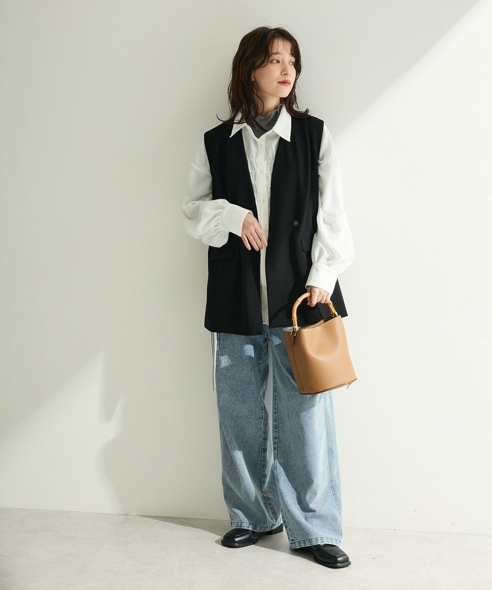 Green Parks Ｏ．洗えてストレッチ　Ｗボタンベスト 