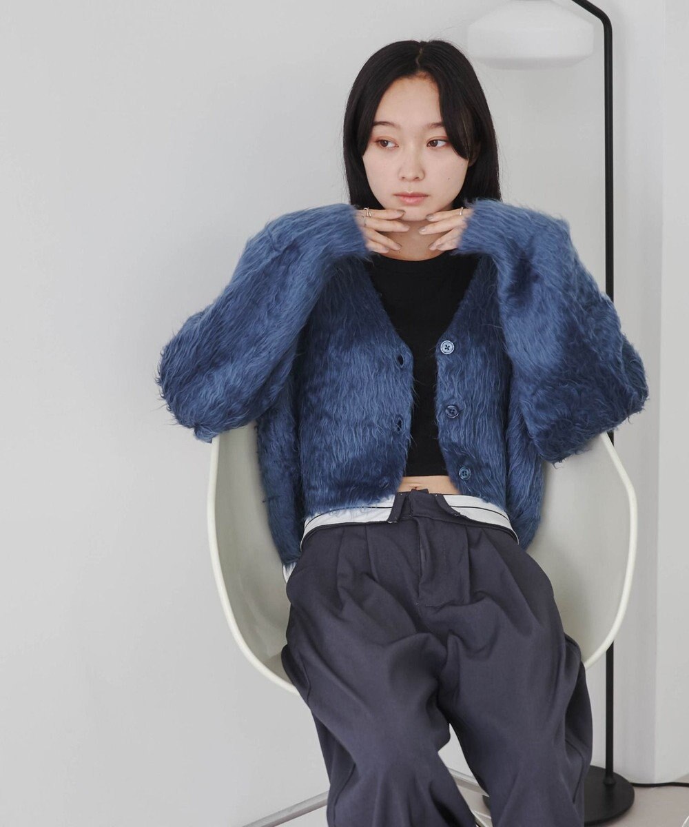 WEGO ファータッチニットショートカーデ 