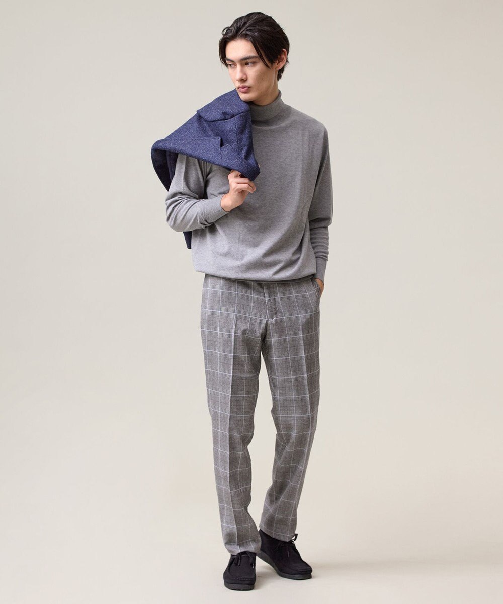 J.PRESS MEN 品よく暖かで首元からスマートに【ストレッチ / イージーケア】【FLEX YARN】タートルネック ニット 