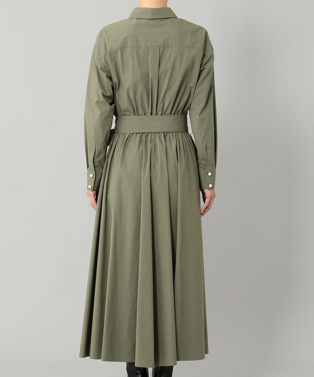 GRACE CONTINENTAL リボン付フレアシャツワンピース 