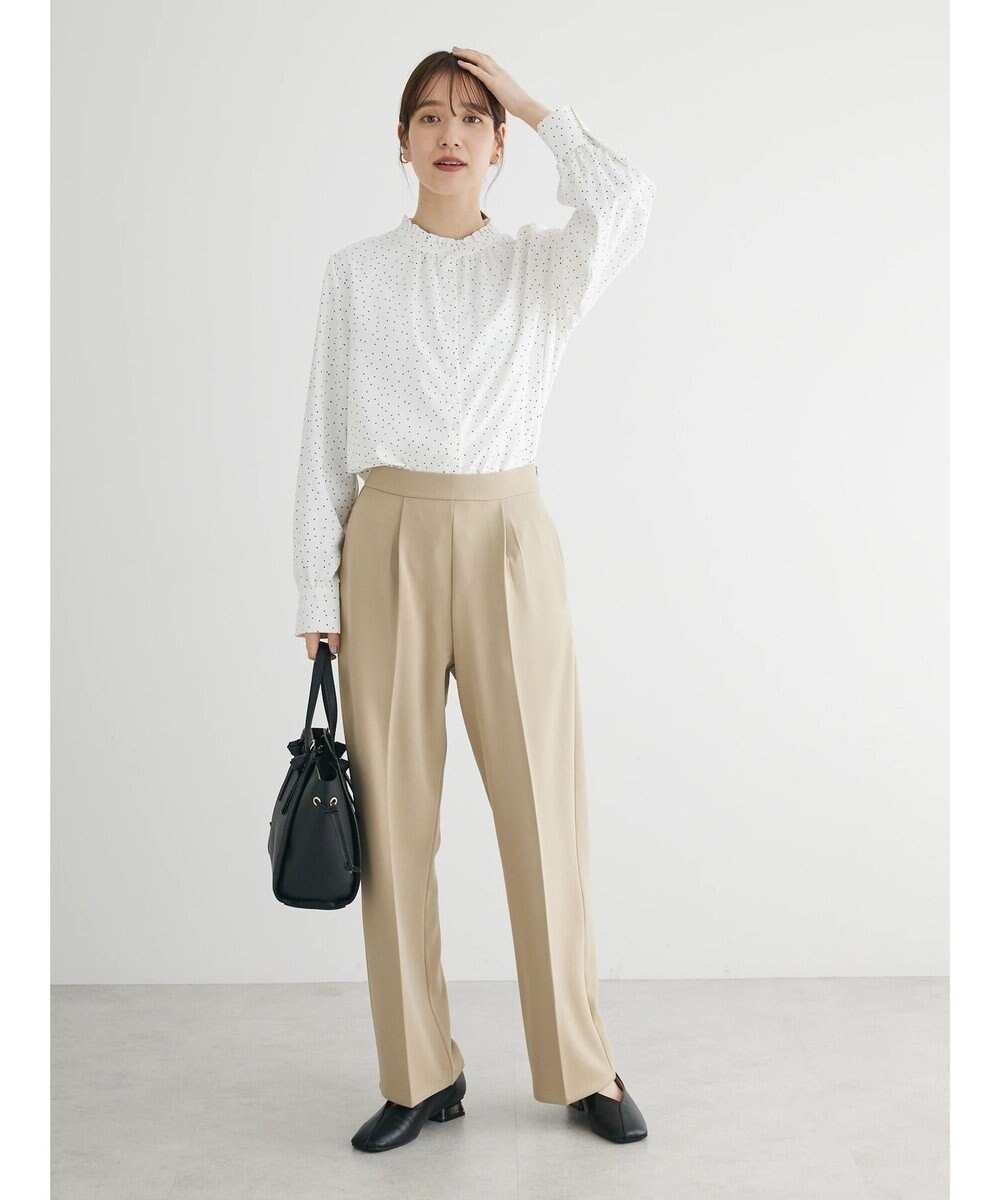 Green Parks ＢＰ　ケア楽　スタンドフリルブラウス 