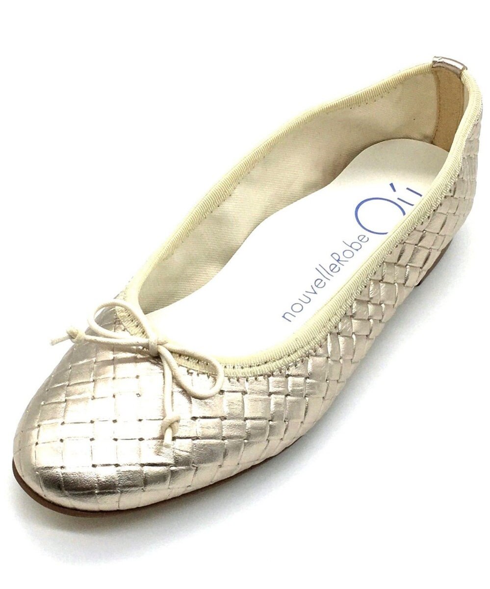 nouvelleRobe Oū サイズ追加【本革・高反発】Round ラウンドトゥ メッシュバレエシューズ 