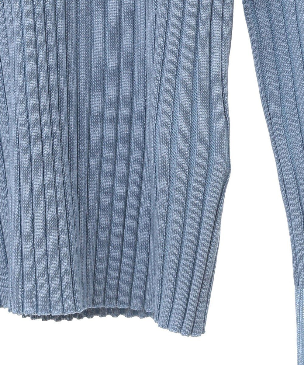 earth music&ecology シアースリーブリブハイネックプルオーバー 