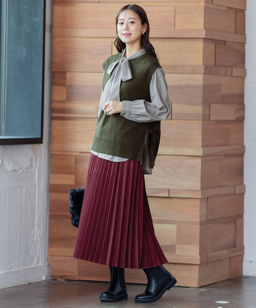 ANY 【14色展開/洗える】ウーリッシュ プリーツスカート 