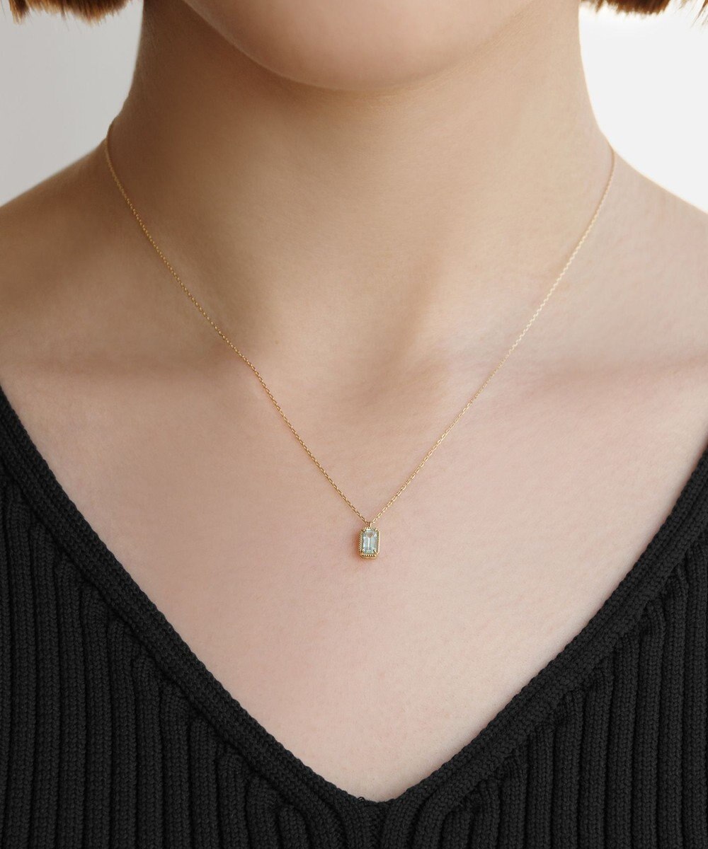 TOCCA 【WEB＆数量限定】CROCHET OF COLOR  NECKLACE K10 アクアマリン ネックレス 