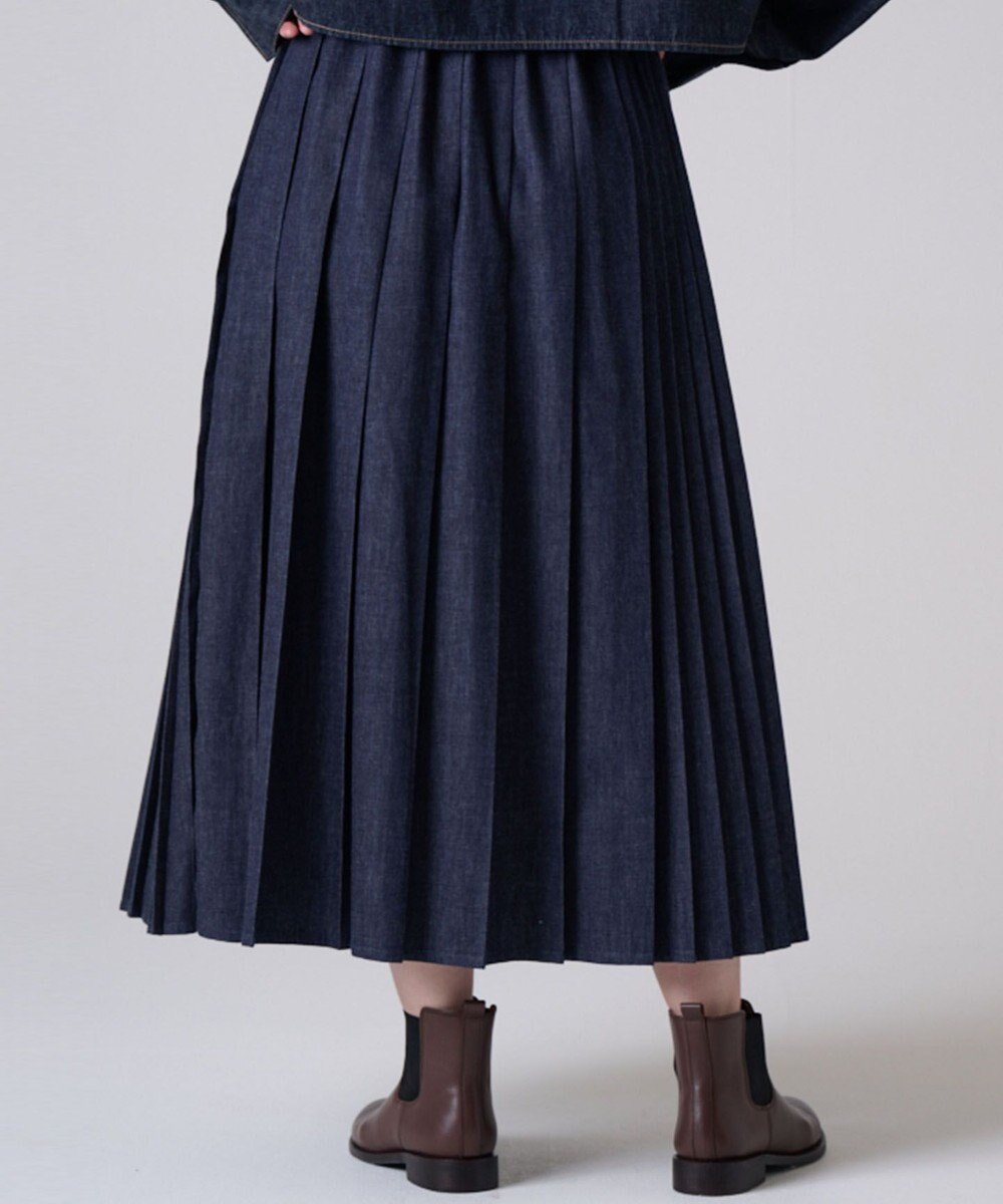 Ripo trenta anni 【ブランド人気】PLEATS RELAX LONG SK プリーツデニムスカート 