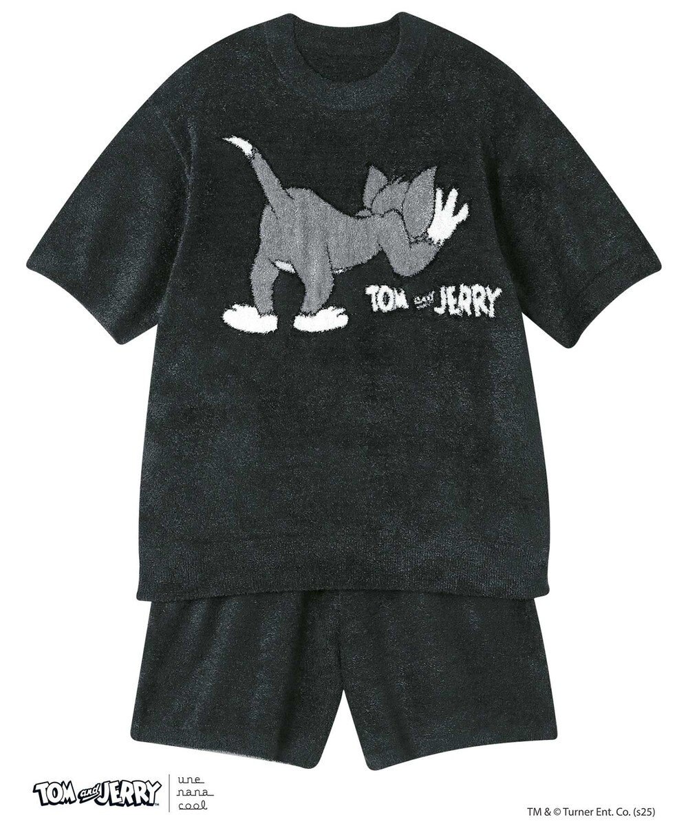 une nana cool トムとジェリー × une nana cool なめらかふわふわプルオーバー&ハーフパンツセット 
