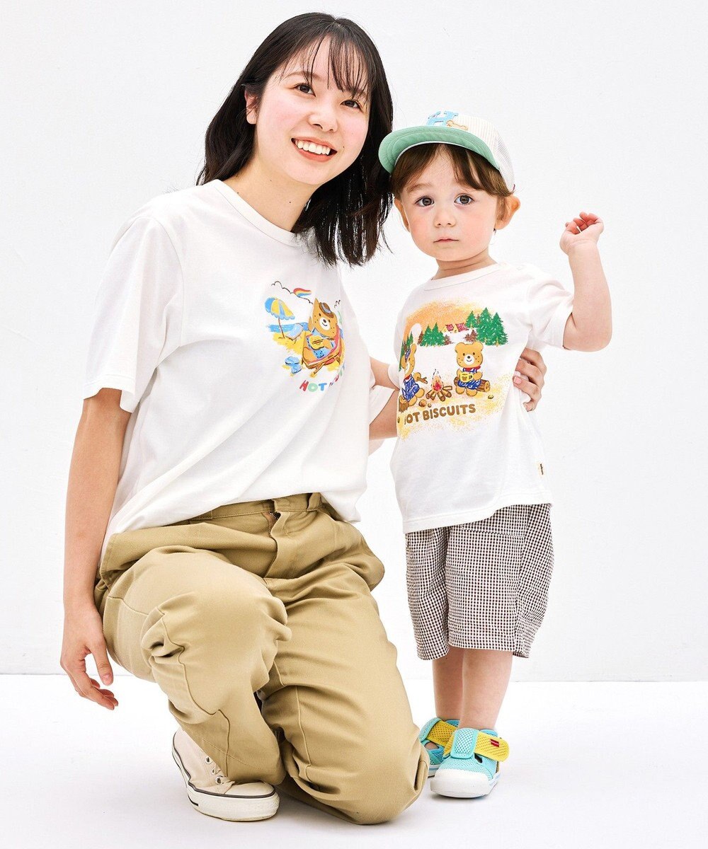 MIKI HOUSE HOT BISCUITS 【家族でおそろい】【80-120cm】アウトドアデザイン 半袖Tシャツ 