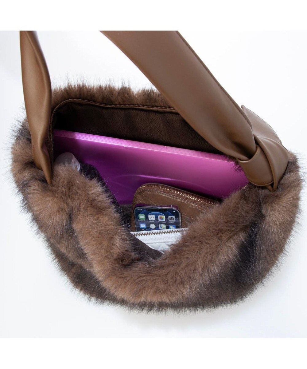 UNBILLION カシュカシュ cachecache / リボンワンハンドルエコファービッグバッグ 