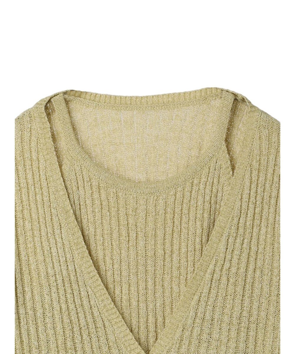 Green Parks テープヤーンドッキングニットプルオーバー 