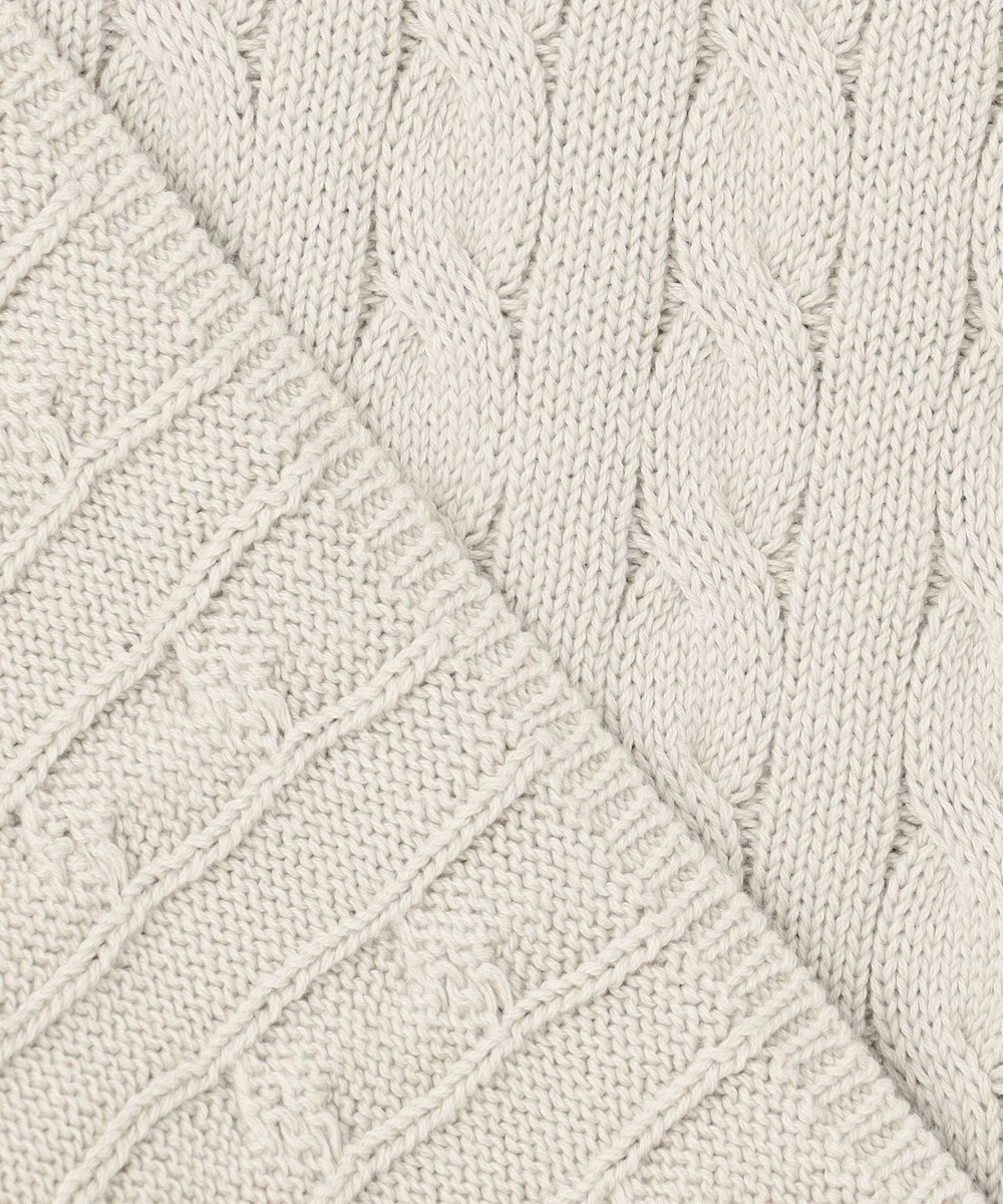 J.PRESS YORK STREET 【WOMEN】コットンニット ケーブルポンチョ 