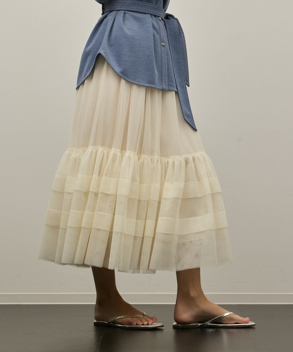 GRACE CONTINENTAL チュールティアードスカート 