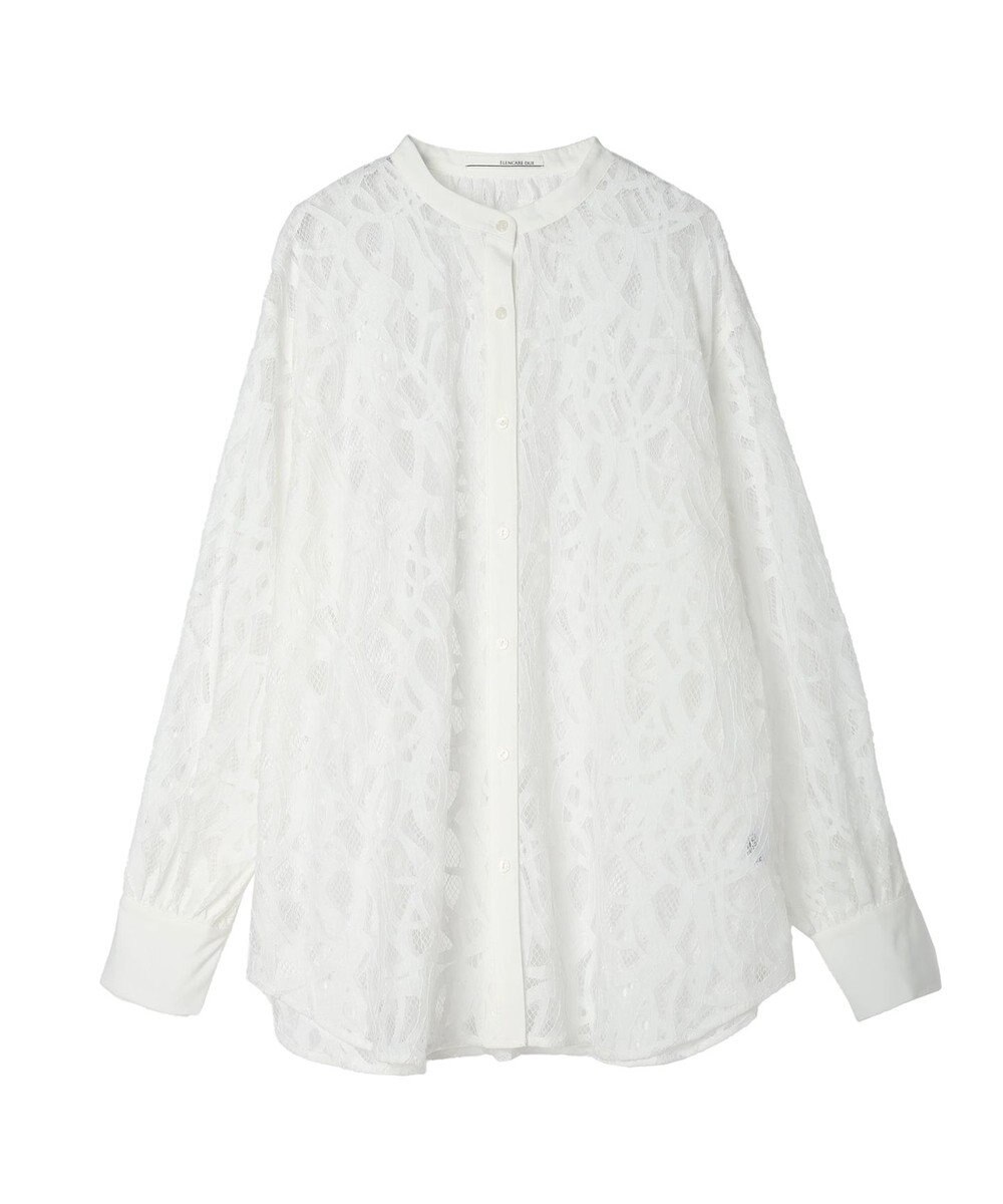 Green Parks ・ＥＬＥＮＣＡＲＥ　ＤＵＥ　レースバンドカラーブラウス 