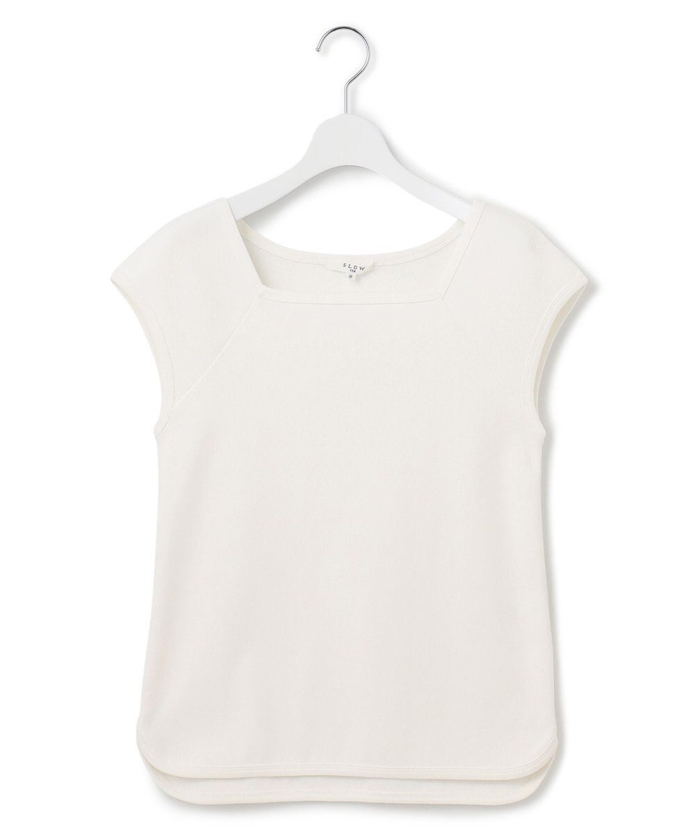 23区 S 【SLOW/一部店舗限定】ミドルフライスジャージー キャップスリーブカットソー 