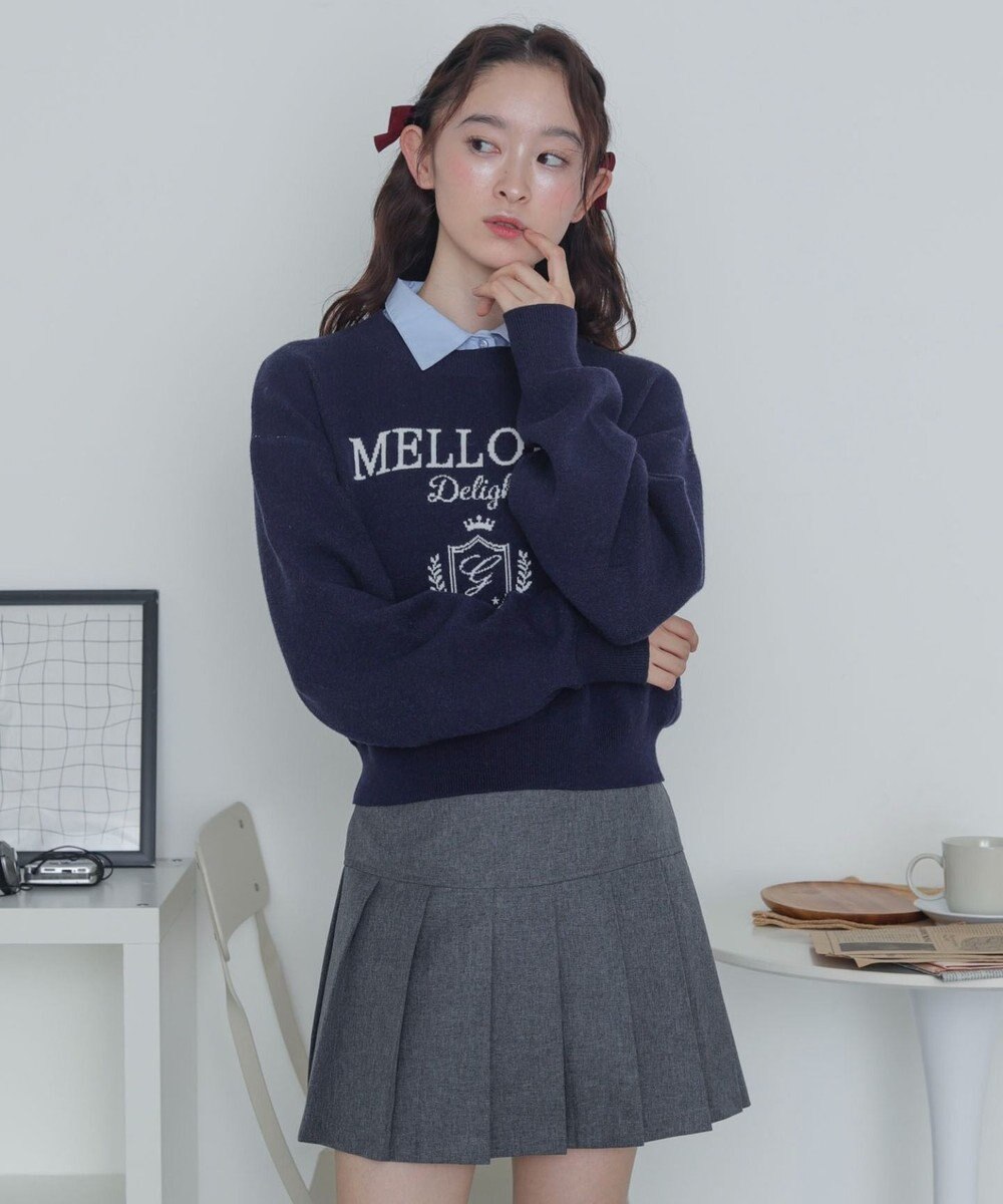 WEGO シャツドッキングジャガードニット 