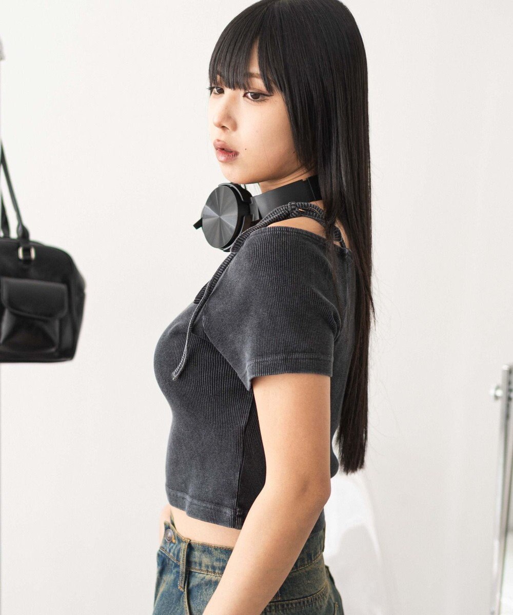 WEGO ヴィンテージウォッシュオフショルちびT 