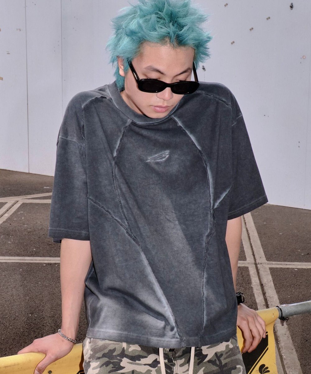 WEGO 【ユニセックス着用ITEM/MLサイズ展開】コールドダイスウィッチングロゴT（SS） 