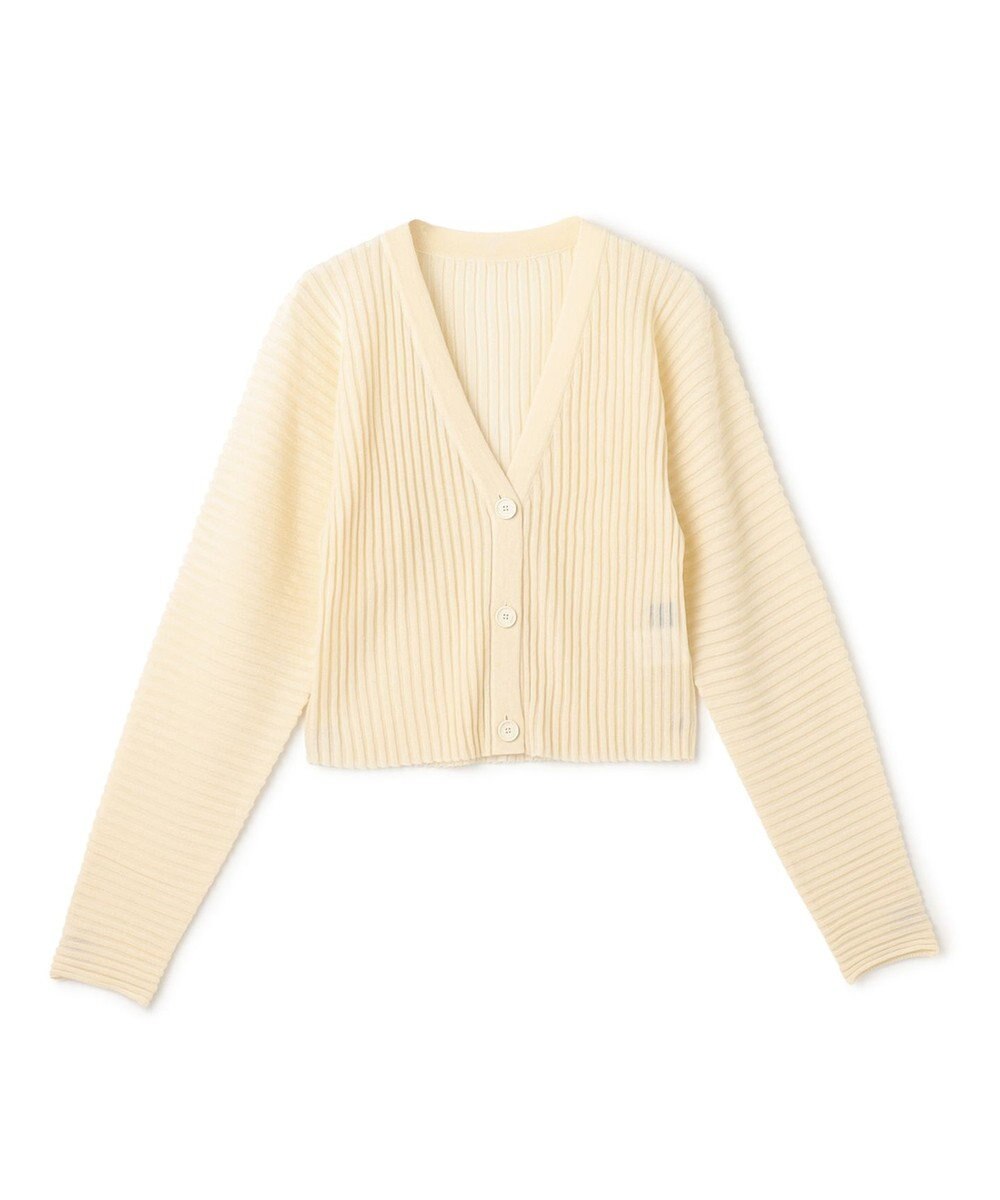 uncrave シアーストライプニット ドルマンカーディガン 