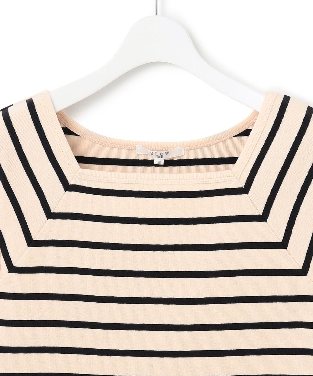23区 S 【SLOW/一部店舗限定】ミドルフライスジャージー キャップスリーブカットソー 