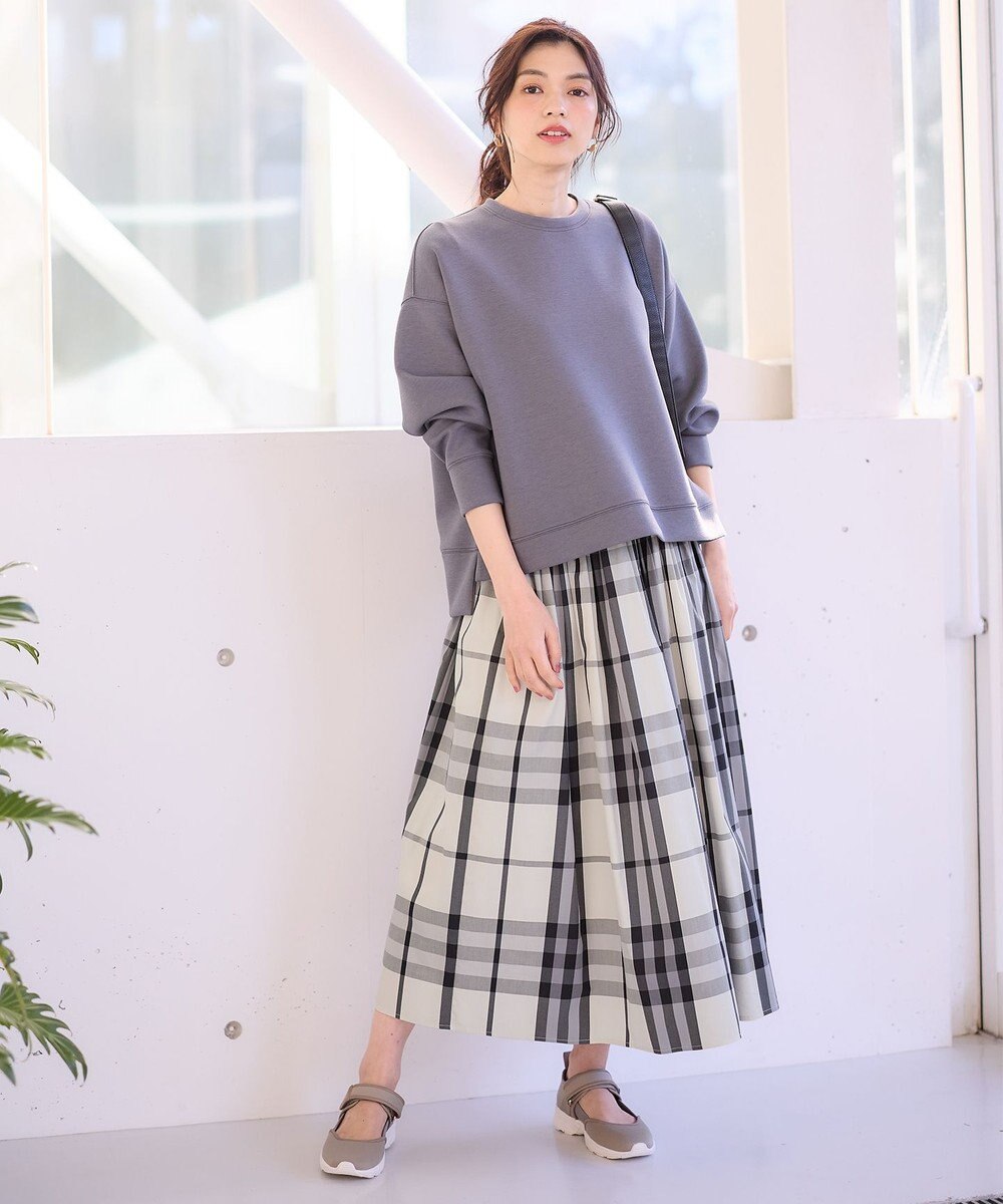 ANY 【ウエストゴム】タックギャザースカート 