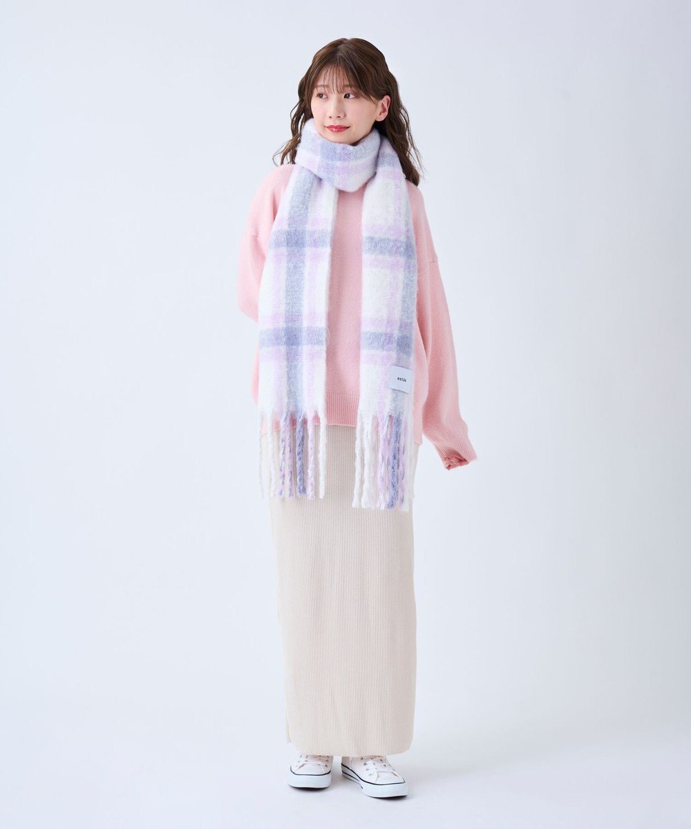 MOONBAT estaa ボリュームマフラー クラシックチェック／手洗い可 