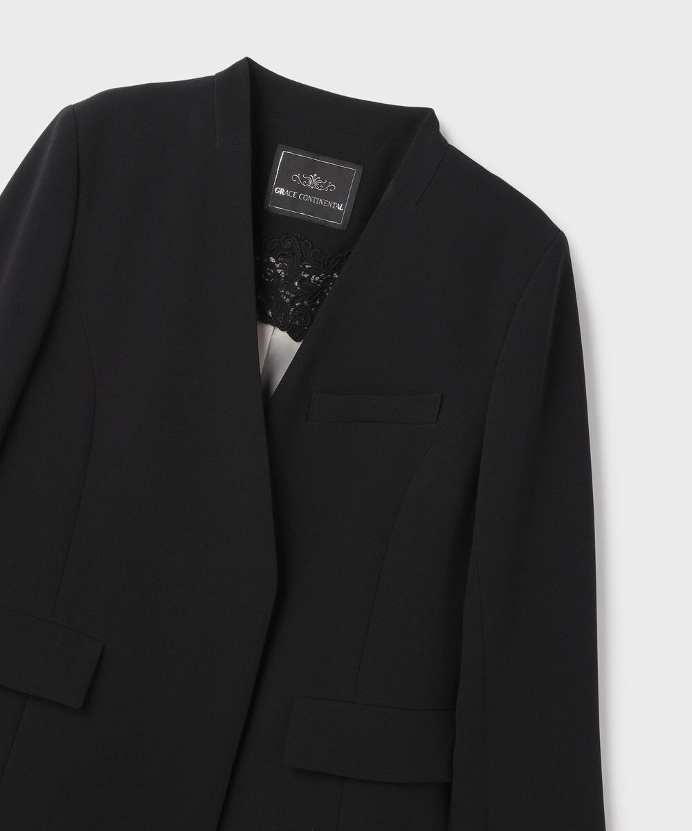 GRACE CONTINENTAL トリアセノーカラージャケット 