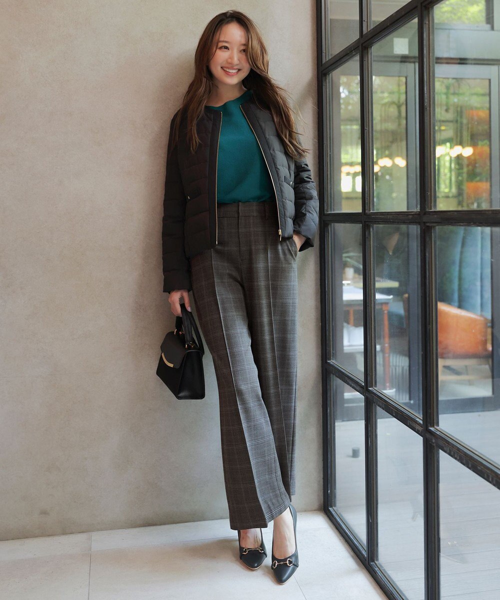 ANY SIS 【2WAY】ノーカラーダウン ジャケット 