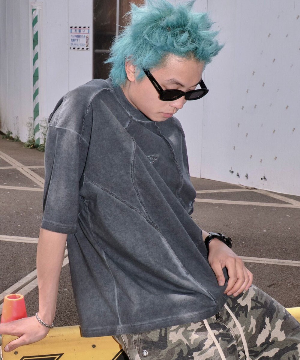 WEGO 【ユニセックス着用ITEM/MLサイズ展開】コールドダイスウィッチングロゴT（SS） 