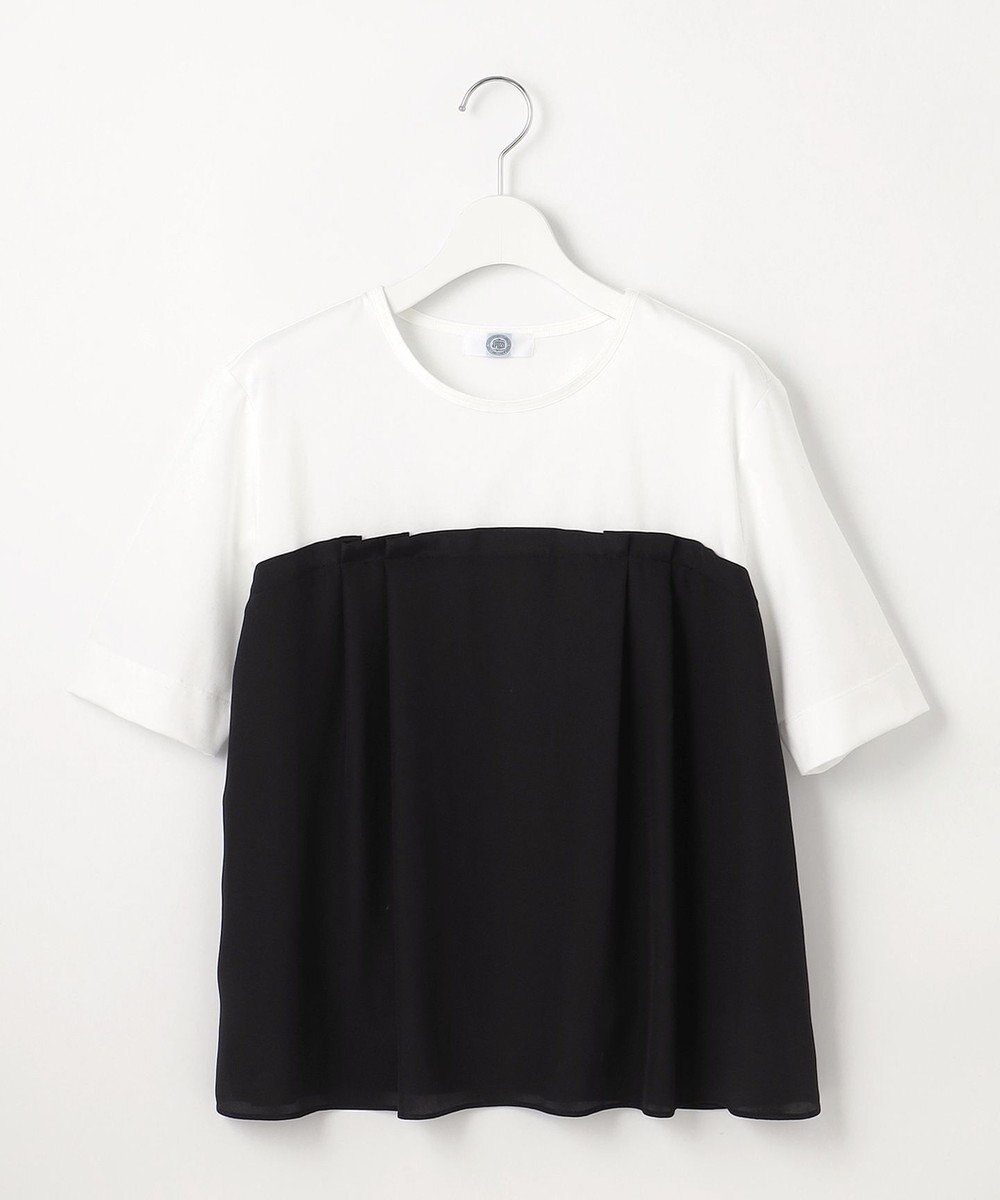 J.PRESS LADIES 【洗える】ドッキングジャージー ビスチェライク プルオーバー 