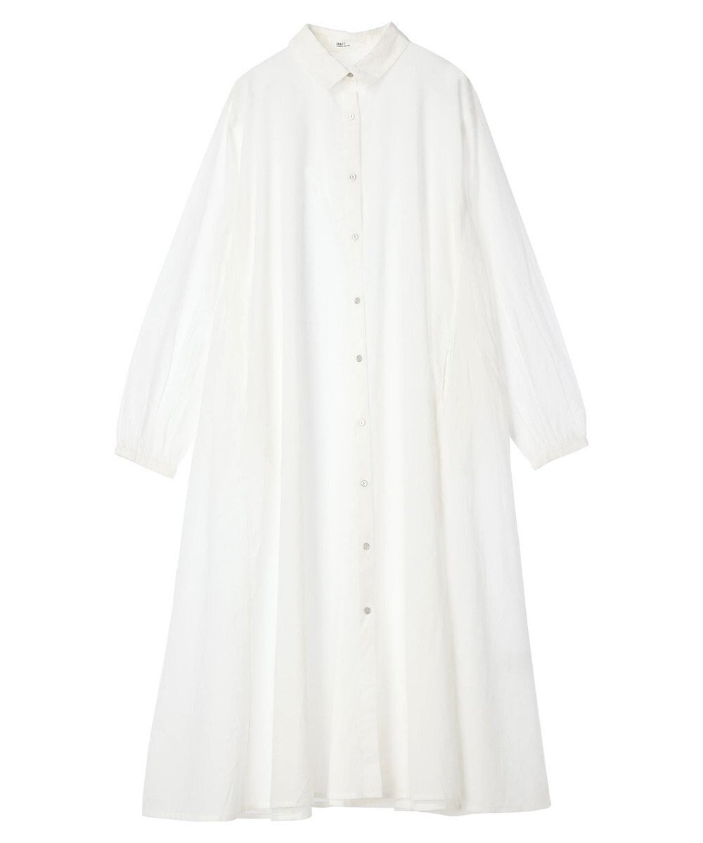 CRAFT STANDARD BOUTIQUE インド綿Ａラインシャツワンピース 