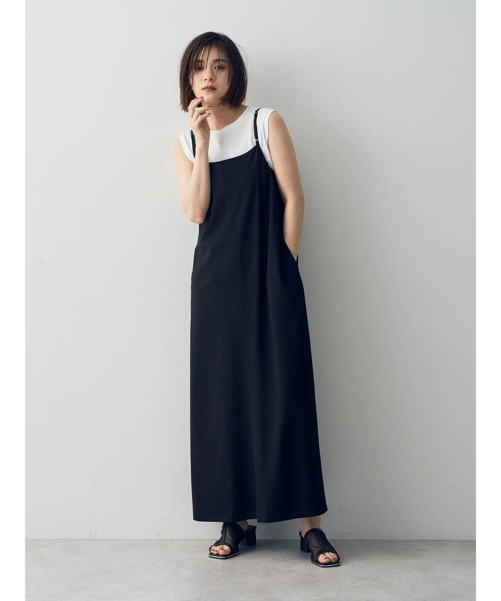 YECCA VECCA 【2点SET】シアーシャツ×Aラインキャミワンピース 