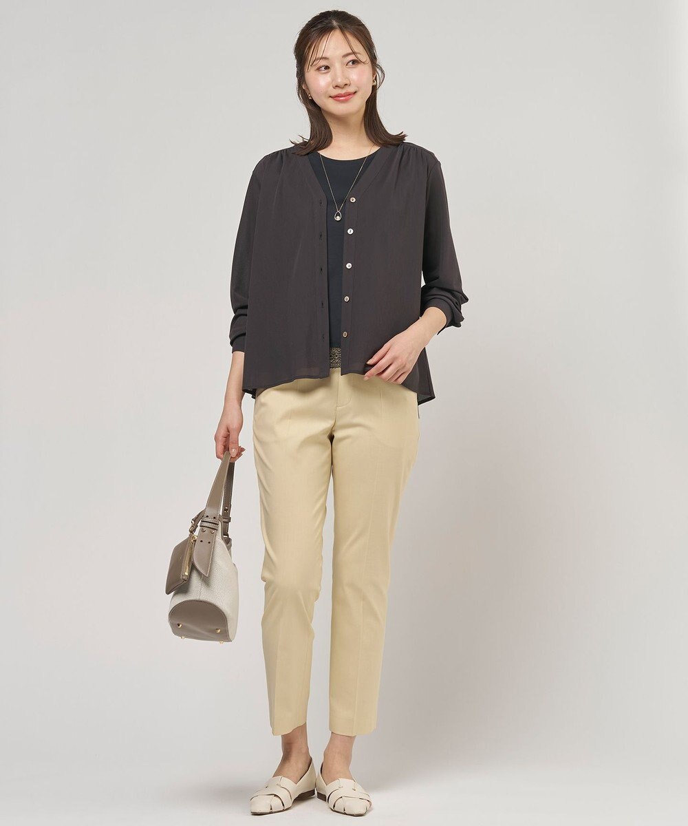 J.PRESS LADIES 【セットアップ対応・洗える・撥水】コットンFITTY テーパード パンツ 