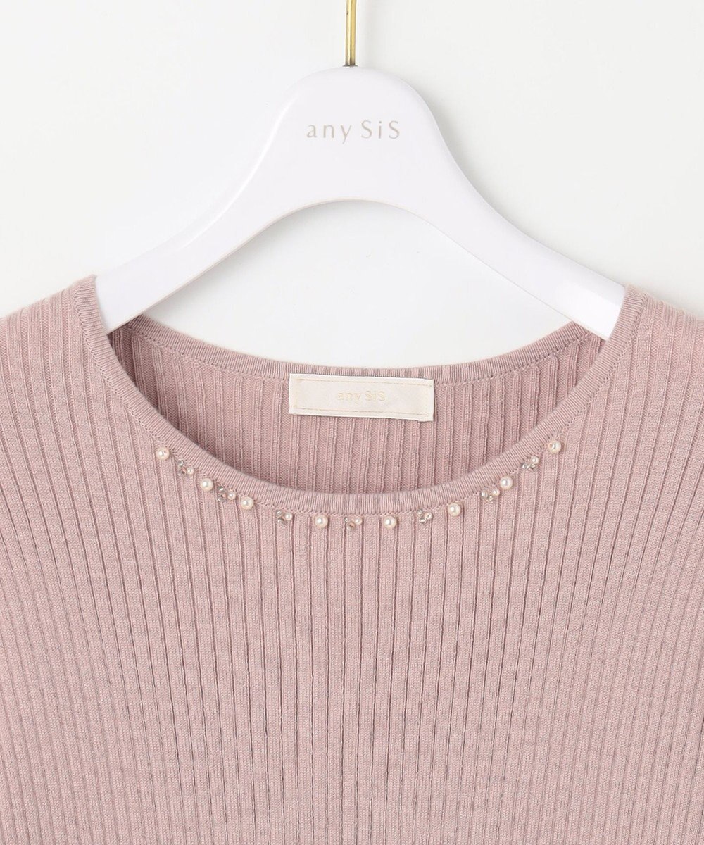 ANY SIS 【洗える】プチジュエル ニット 