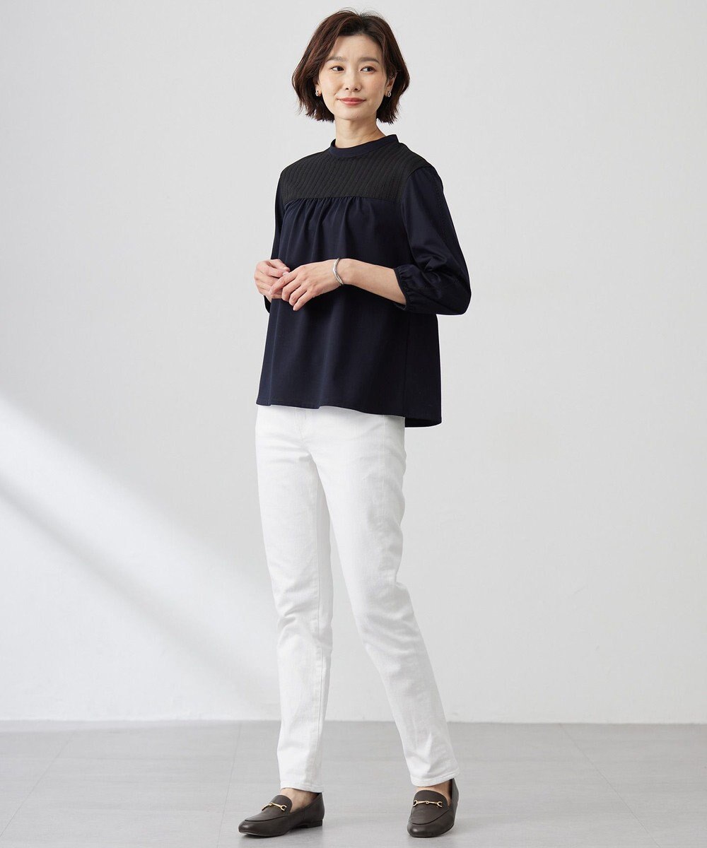 J.PRESS LADIES S 【洗える】BASIC STRETCH DENIM スキニー パンツ 