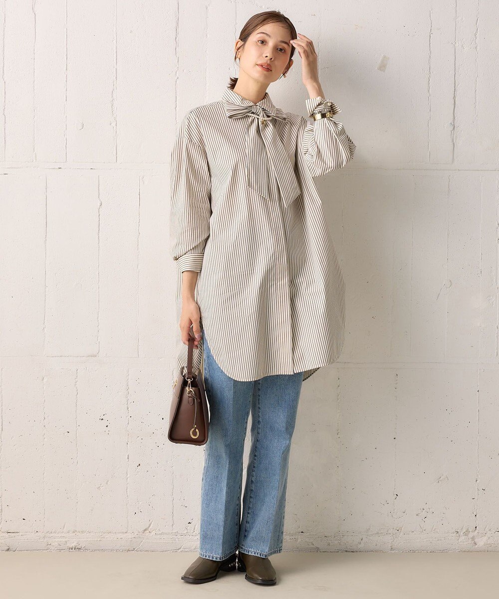 組曲 コンパクトシャーティングオーバー シャツ 