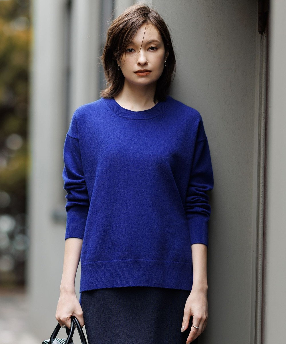 ICB 【新色追加】ソフトカシミヤミックス クルーネックニット 