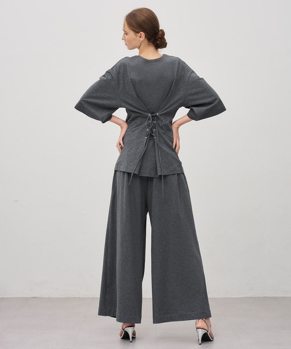 uncrave プレーンジャージー ギャザーパンツ 