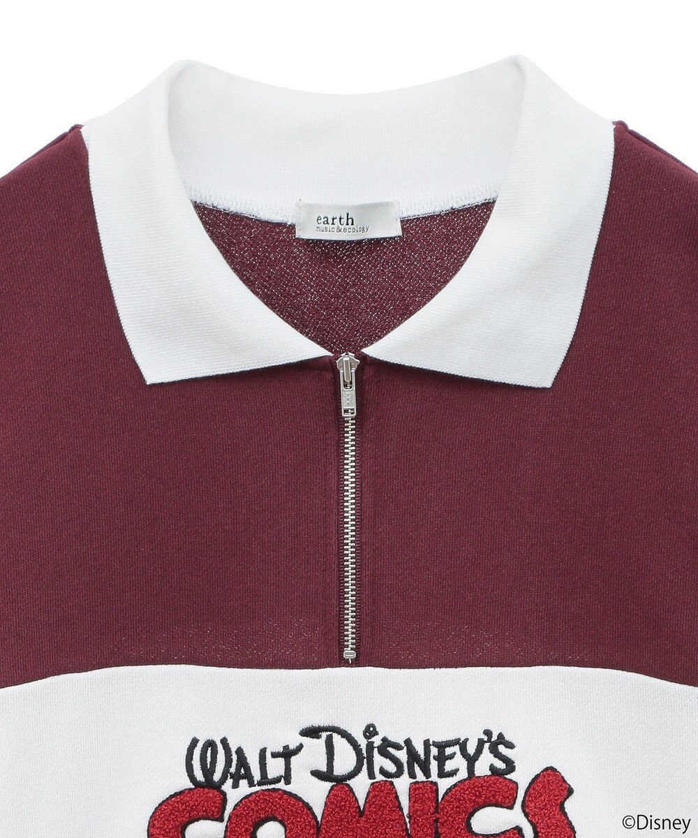 earth music&ecology Ｄｉｓｎｅｙ／レトロコミックハーフｚｉｐスウェット 