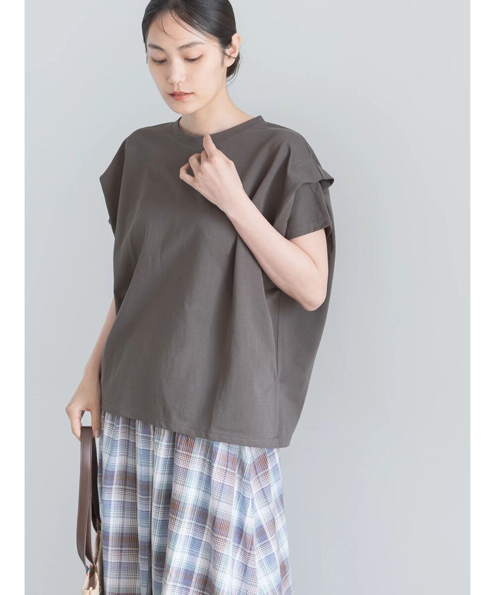 Te chichi 【接触冷感】ショルダータックTシャツ 