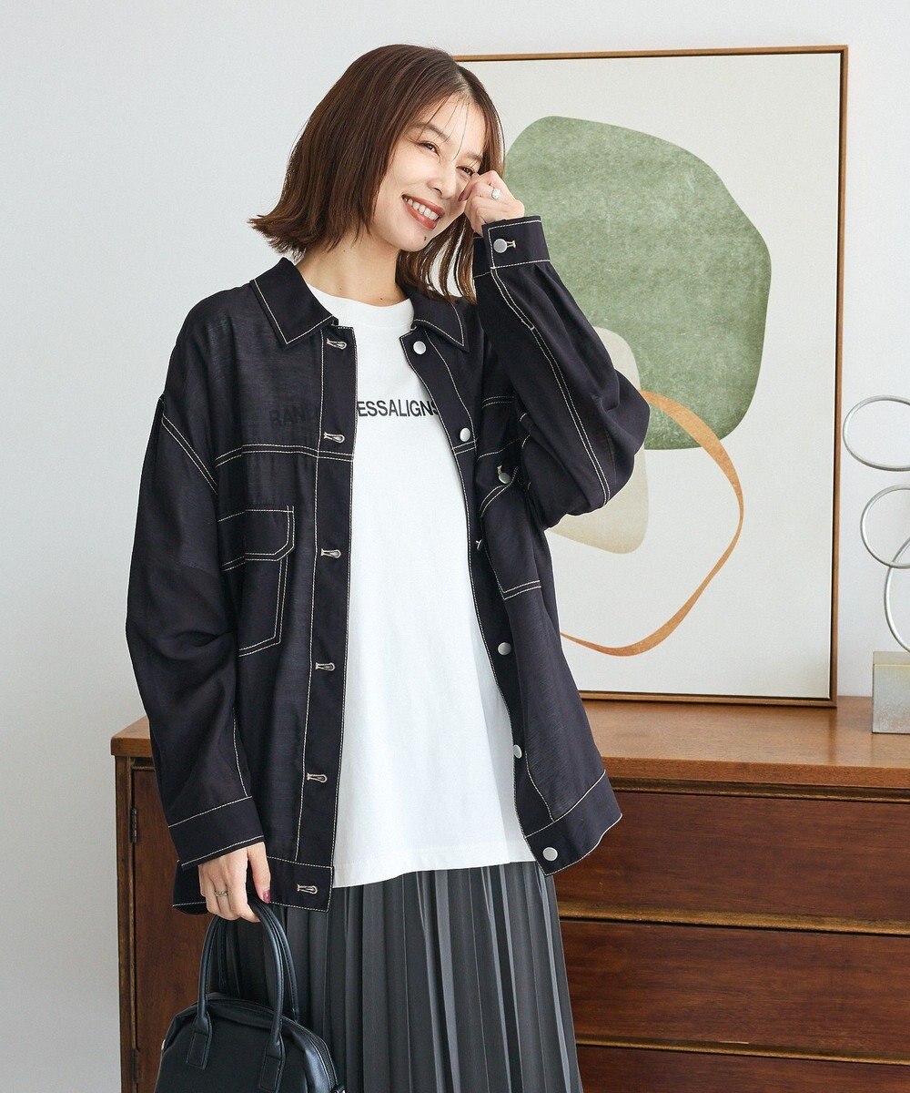 Green Parks ・ＥＬＥＮＣＡＲＥ　ＤＵＥ　カラーステッチシアーＧジャン 