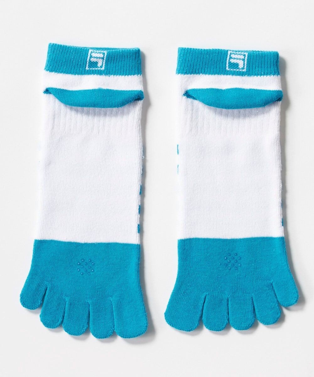 FILA GOLF／marie claire 【FILA GOLF】 ボーダージャガード五本指アンクルソックス 