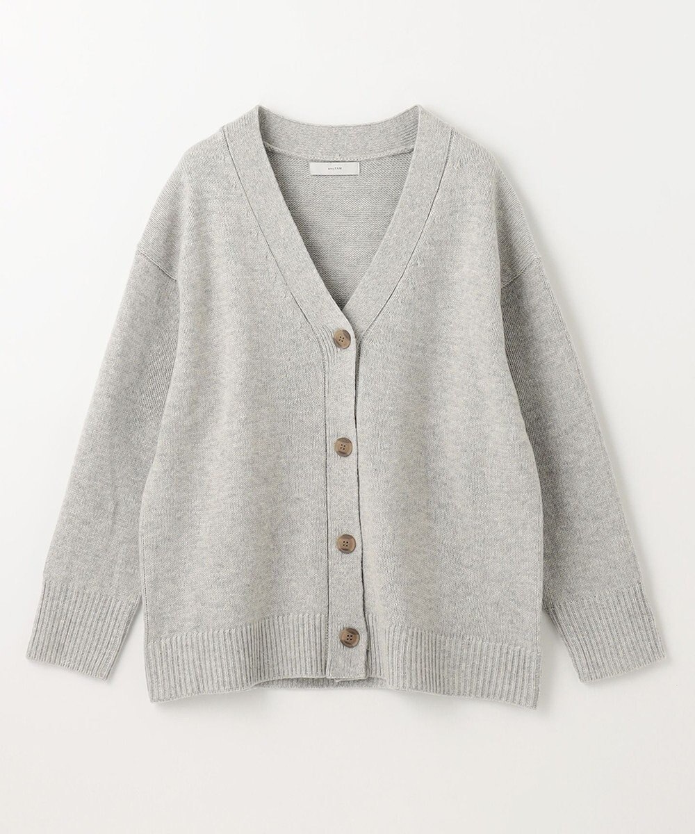 ANY 【洗濯機可】ラムウールVネック カーディガン 