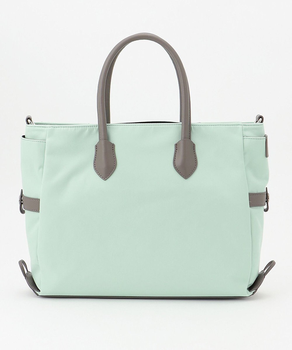 Y'SACCS ナイロン×リサイクルレザー　ホック2WAYトート　Sサイズ 