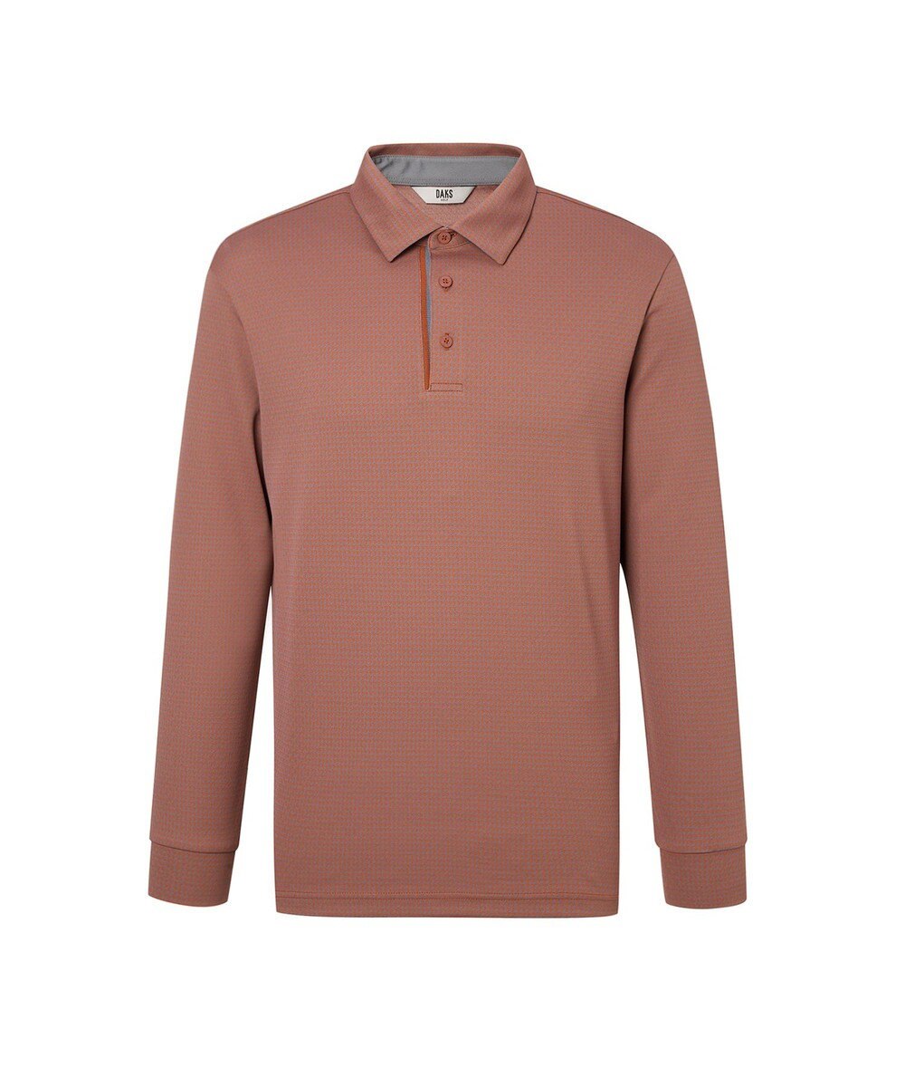 DAKS 【DAKS GOLF】 ジャガード長袖ニットポロ 