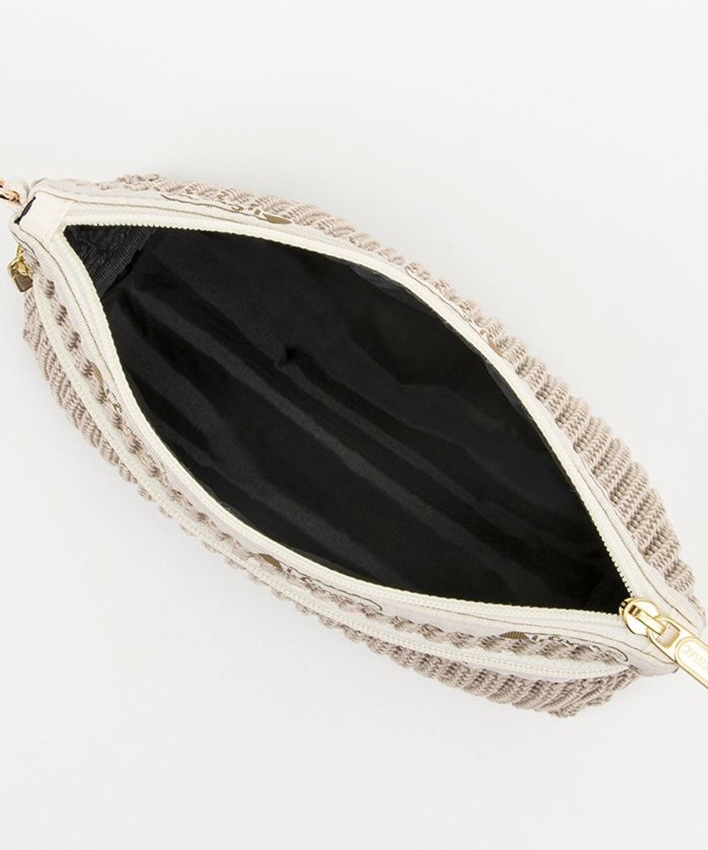 LeSportsac CHAIN CROCHET CLUTCH/ベージュクロシェ 