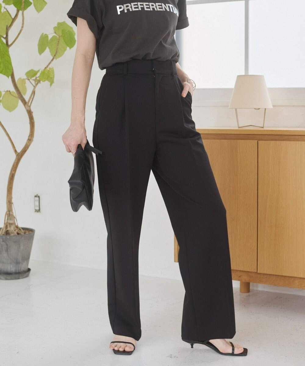 WEGO 【ANGIE VINTAGE/SMLサイズ展開】タックストレートスラックス 