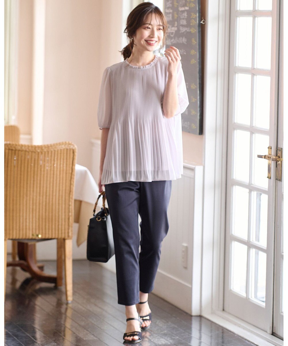 ANY SIS 【撥水】サテンストレッチビューティ パンツ 