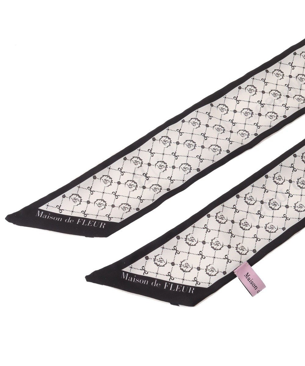 Maison de FLEUR モノグラム柄スカーフ 