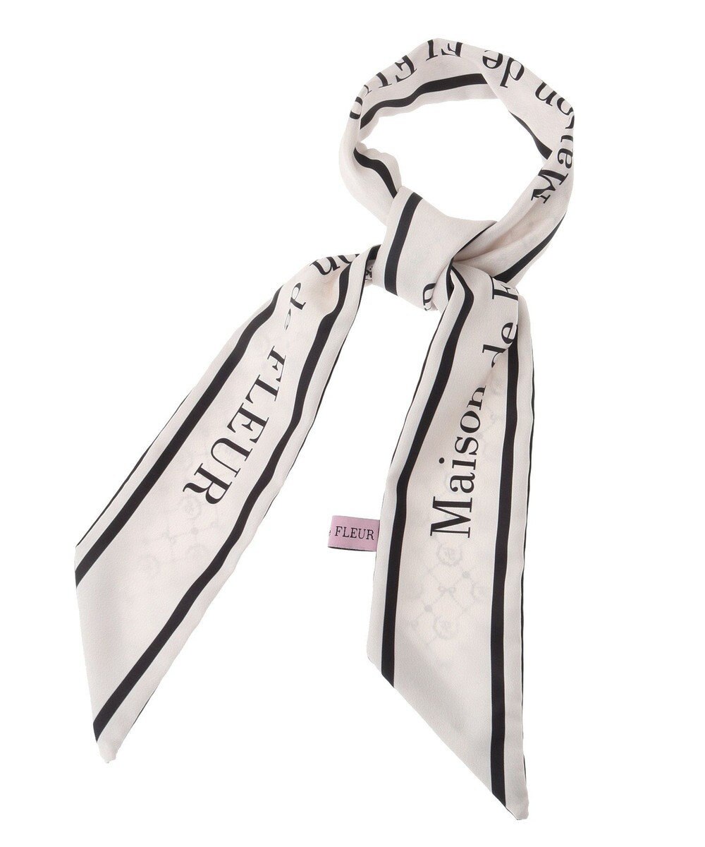 Maison de FLEUR モノグラム柄スカーフ 